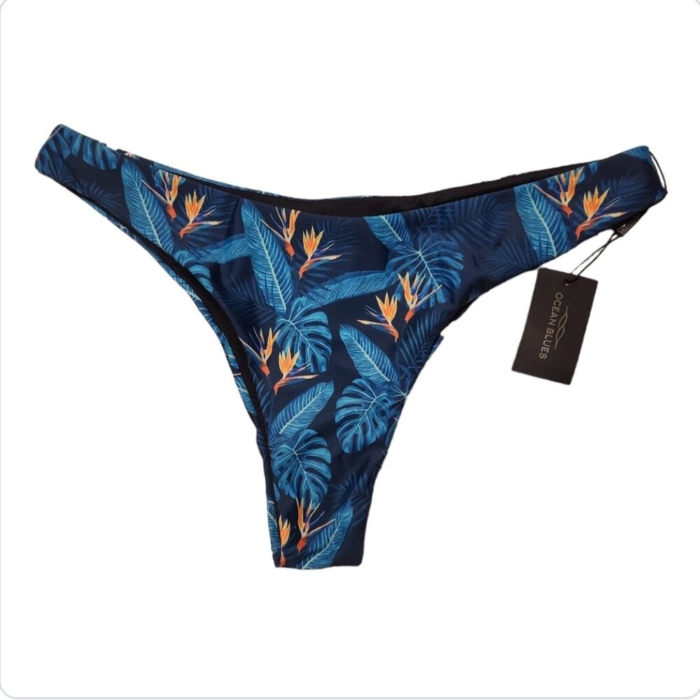 Ocean Blues Cheeky Bikini Bottoms - Size L - NWT